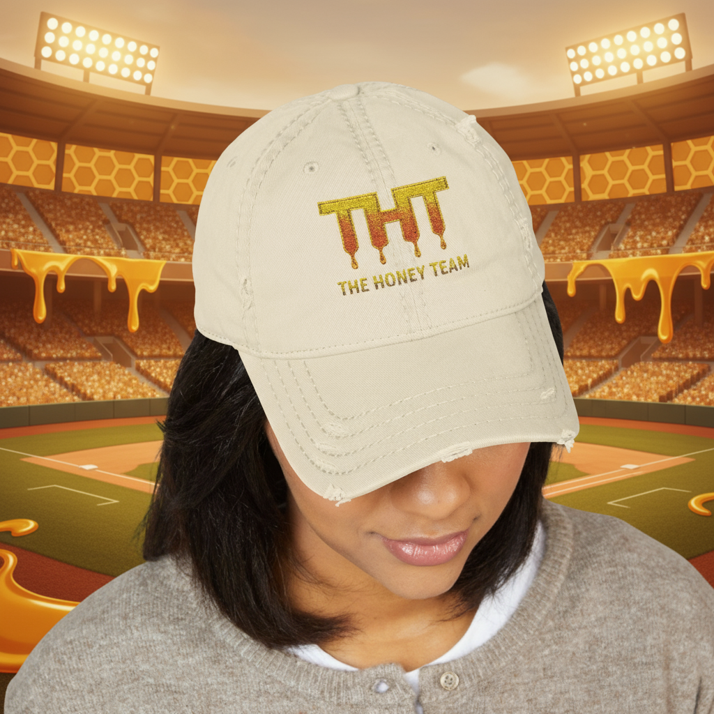 Distressed "The Honey Team" Dad Hat