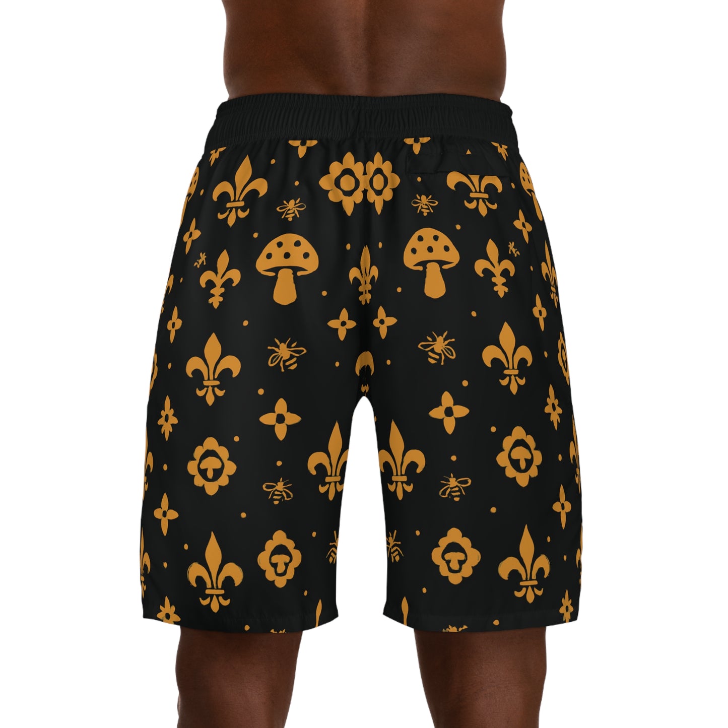 Men's "Hello Honey" Monogram Jogger Shorts (Classic)