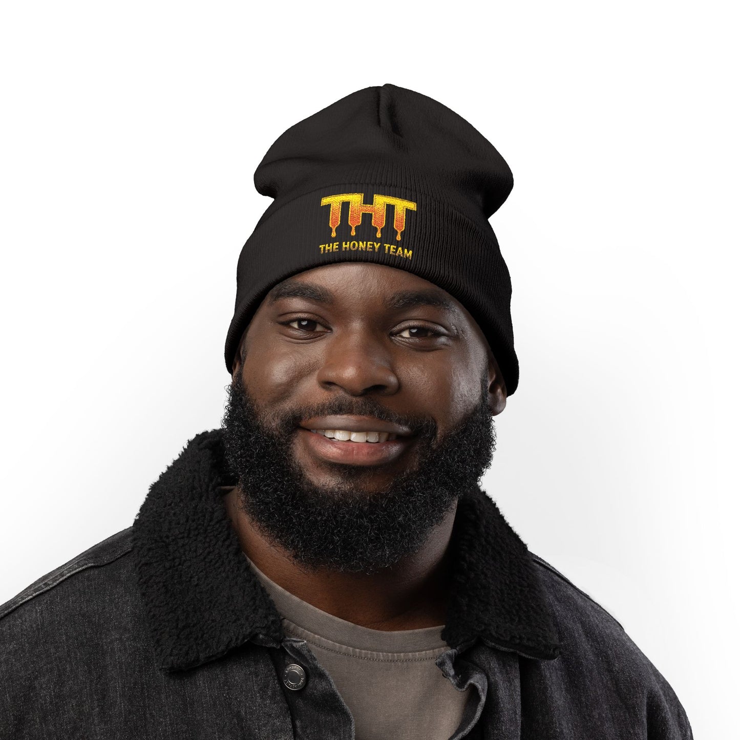 "The Honey Team" | Cozy Embroidery Beanie