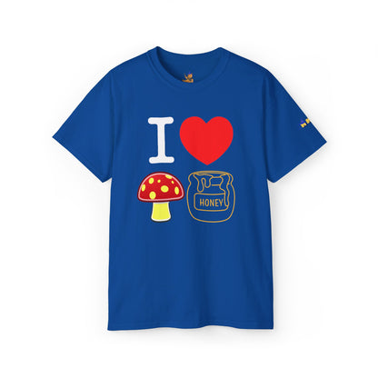 "I 💛MUSHROOM HONEY" T-shirt (Unisex)