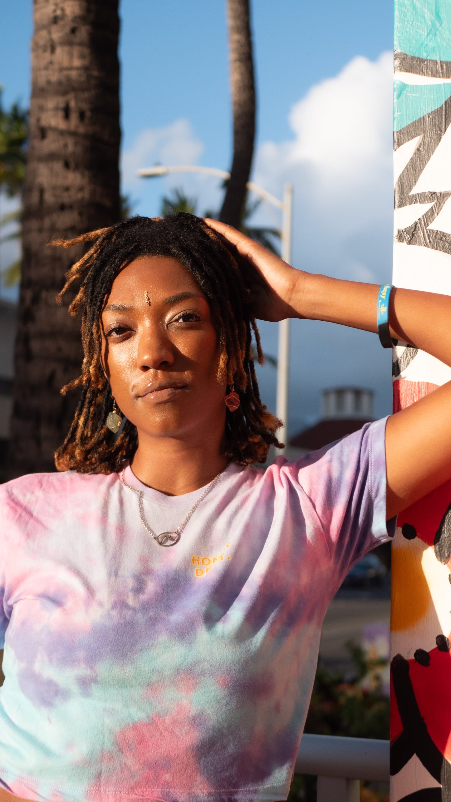 Honey Dept. Tie-Dye Crop Top Tee