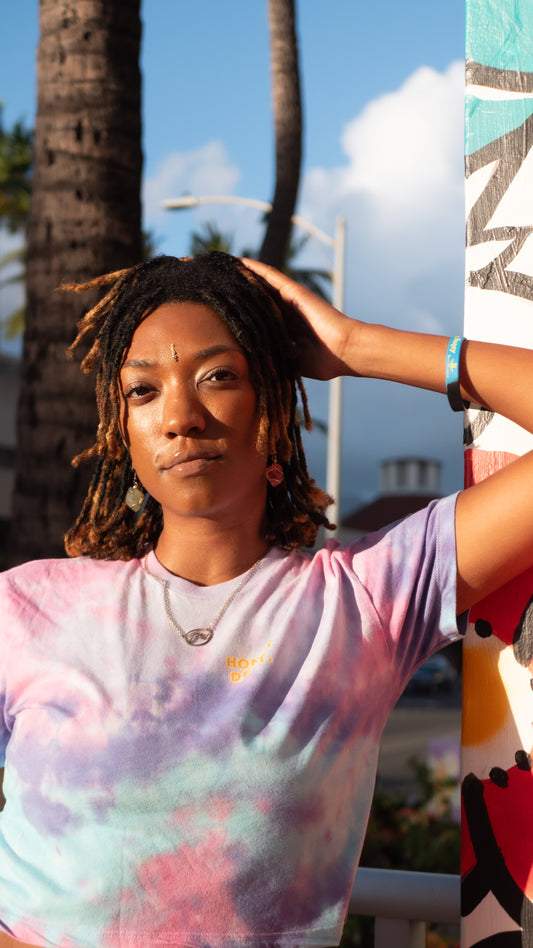 Honey Dept. Tie-Dye Crop Top Tee