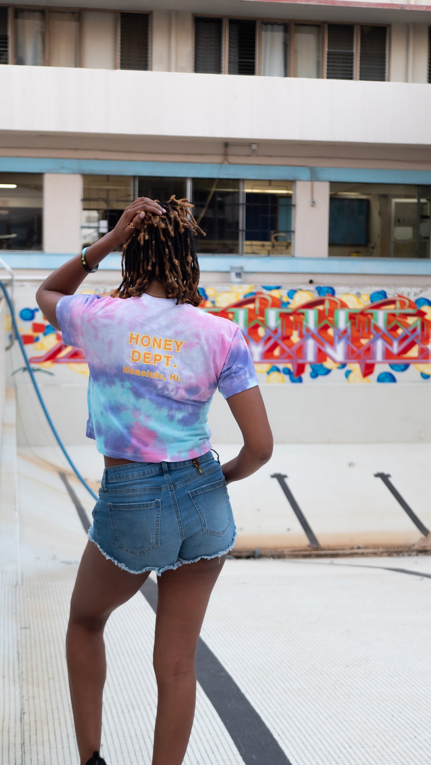 Honey Dept. Tie-Dye Crop Top Tee