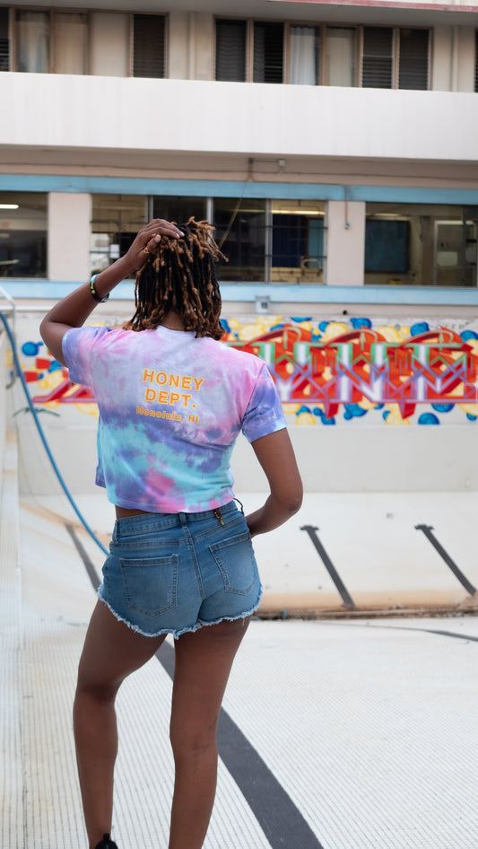 Honey Dept. Tie-Dye Crop Top Tee