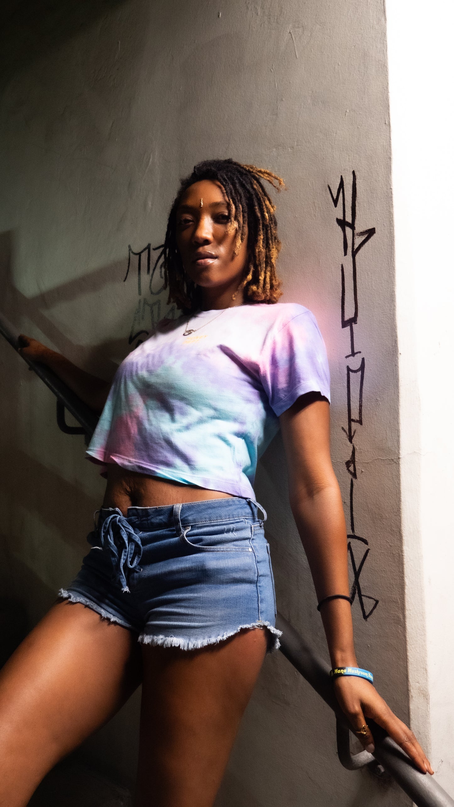 Honey Dept. Tie-Dye Crop Top Tee