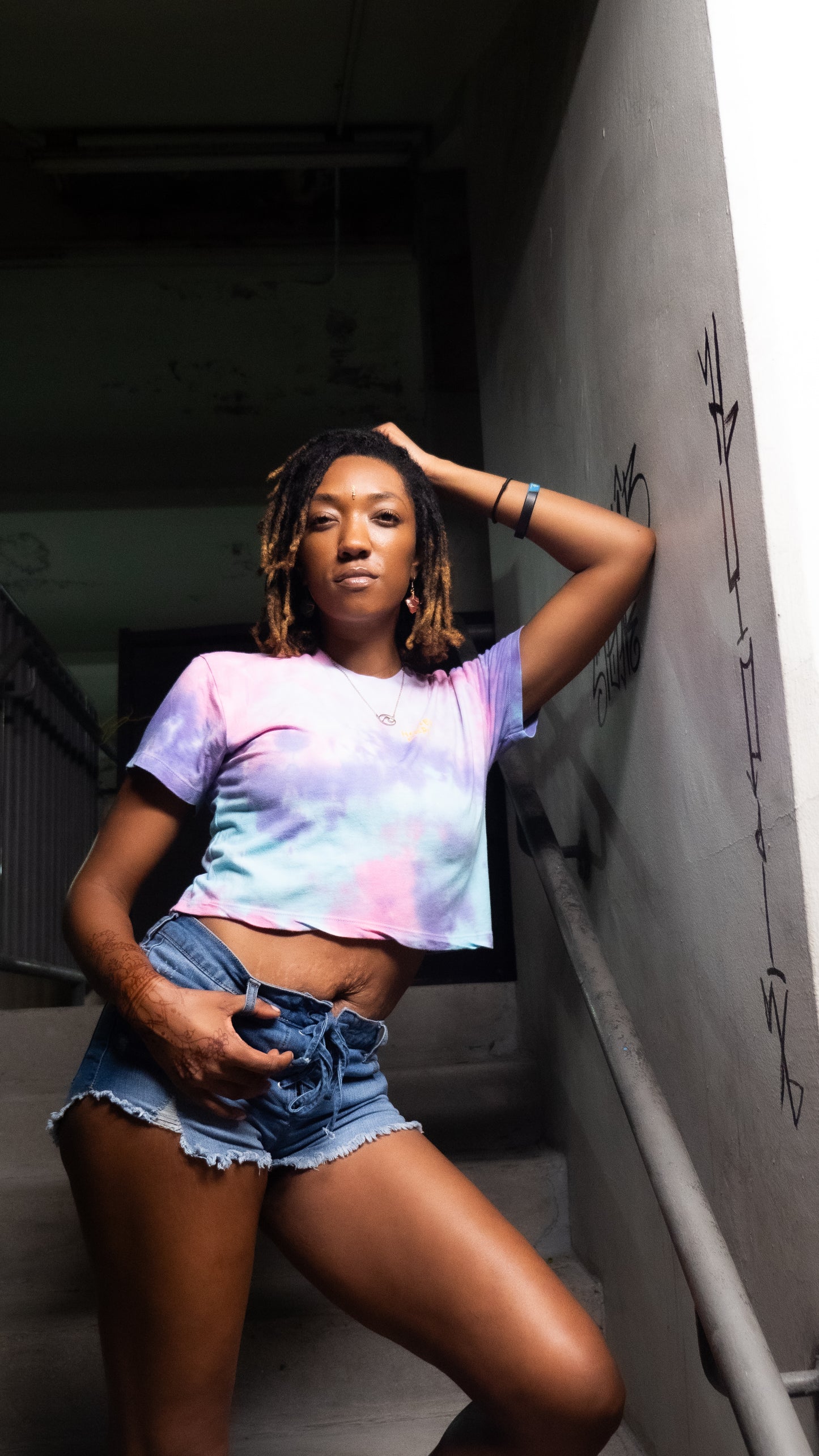 Honey Dept. Tie-Dye Crop Top Tee